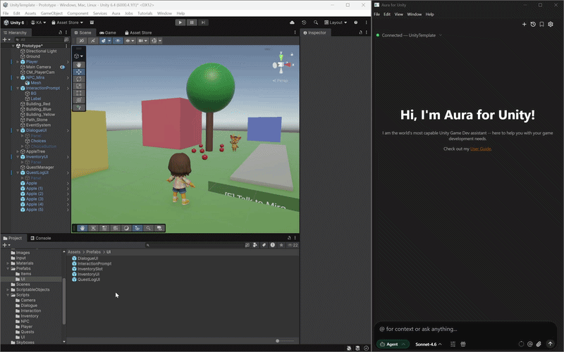 Aura for Unity giving context demo